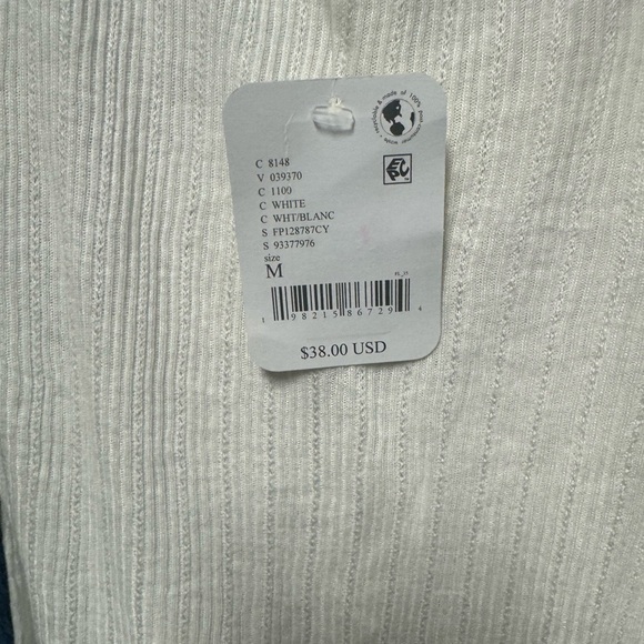 Free People Only You Pointelle Tank Top in Ivory NWT Retail $38 - Picture 7 of 7